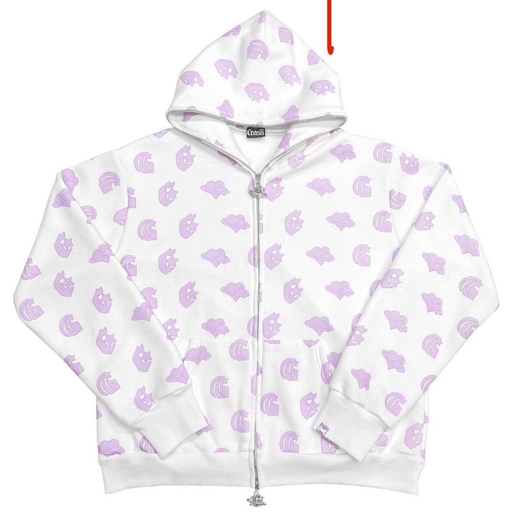 Crash zip up Hoodie